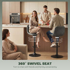 Bar Stools Set of 2, Modern Swivel with Footrest