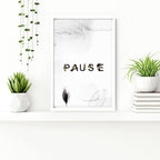 Relaxing Black & Pink Bathroom Art Set of 3