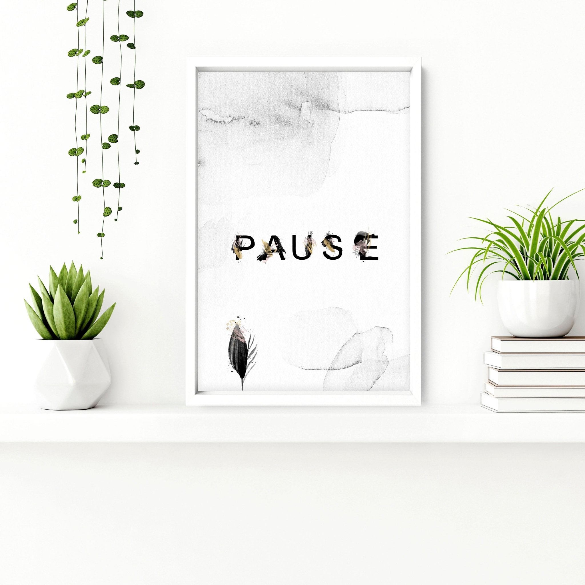 Relaxing Black & Pink Bathroom Art Set of 3