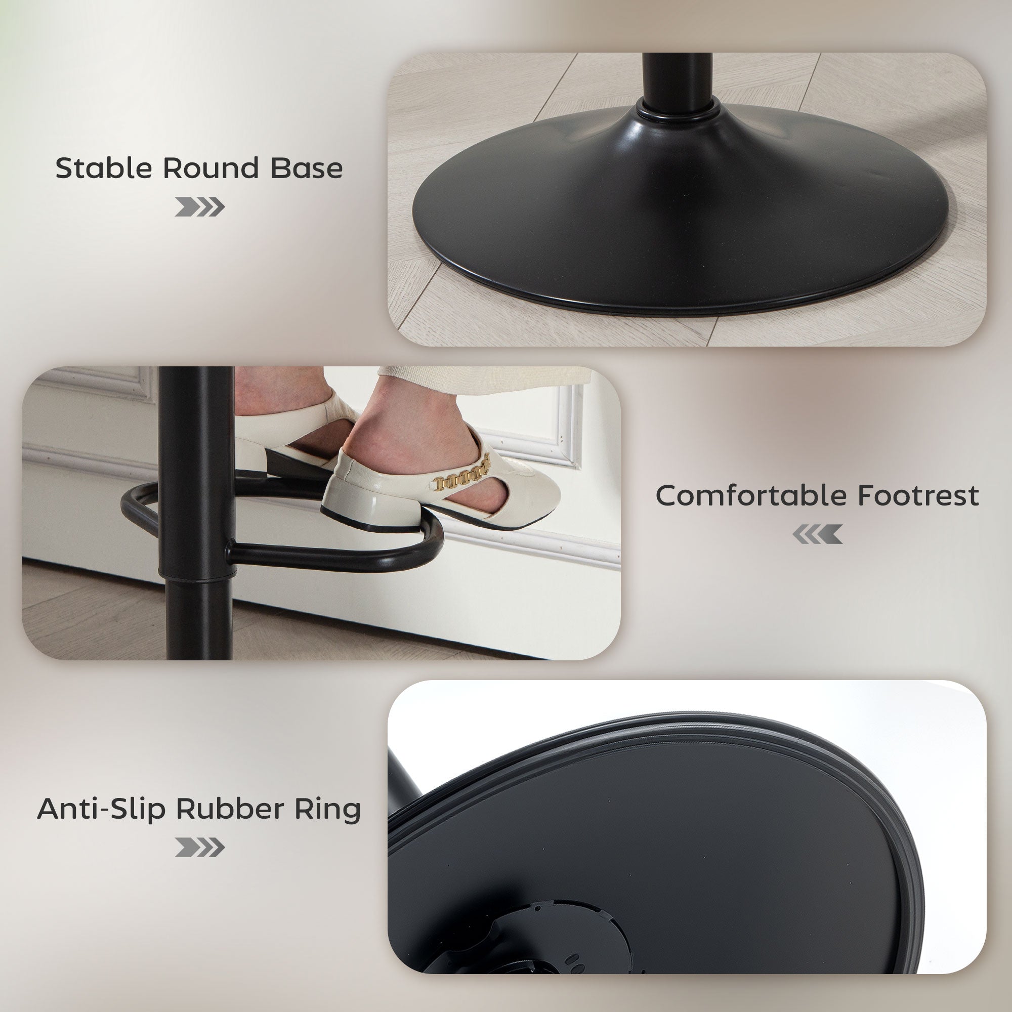 Adjustable Bar Stools for Kitchen Island - Set of 2