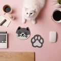 Cat & Paw Punch Needle Coaster | Set of 6