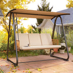 3 Seater Swing Chair with Adjustable Canopy, 360 kg