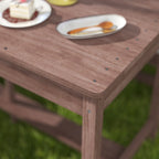Wooden Kids Picnic Table & Bench Set with Cushions and Umbrella