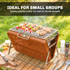 Portable Charcoal BBQ Grill Stainless Steel with Tilting Grate