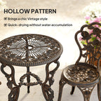 Outdoor Bistro Set Vintage Rose Design