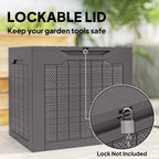 93L Plastic Outdoor Garden Storage Container with Handles, Waterproof