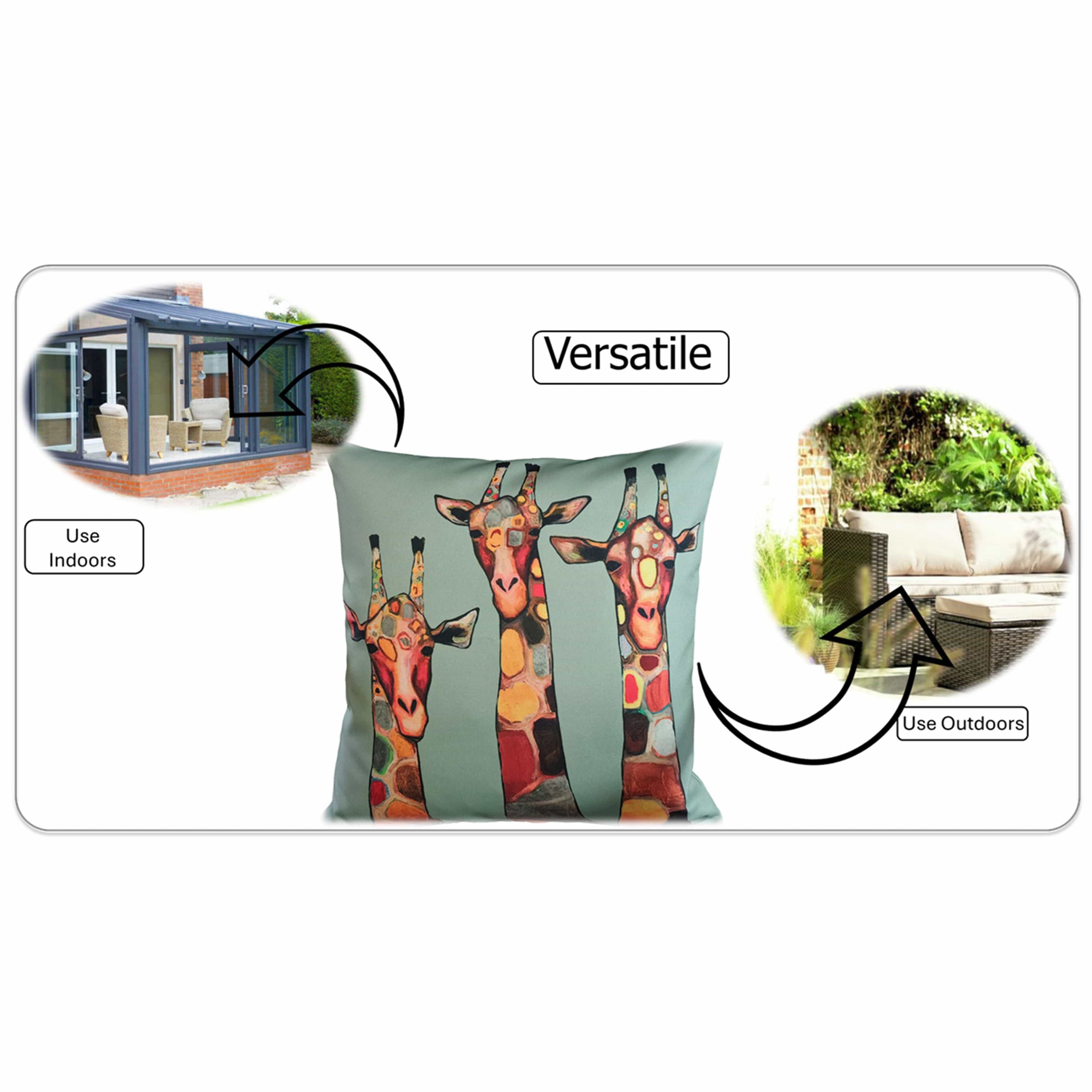 Waterproof Giraffe Cushions | Indoors and Outdoors