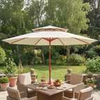 2.7 m Garden Parasol with Double Top and Crank System