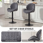 Adjustable Bar Stools for Kitchen Island - Set of 2