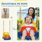 Kids Swing Seat with Seatbelt, Adjustable Rope, 3 in 1, Detachableb