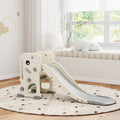 3 in 1 Kids Slide with Climber, Basketball Hoop and Ball, Foldable, Ages 2-5